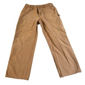 VGT Carhartt B11 BRN Mens 36 X 32 Traditional Fit Canvas Work Pants Brown